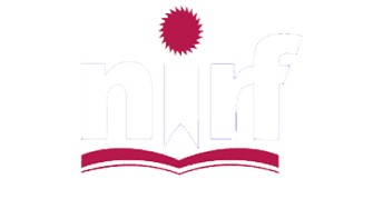 NIFT official logo with open book icon and red flower on green background
